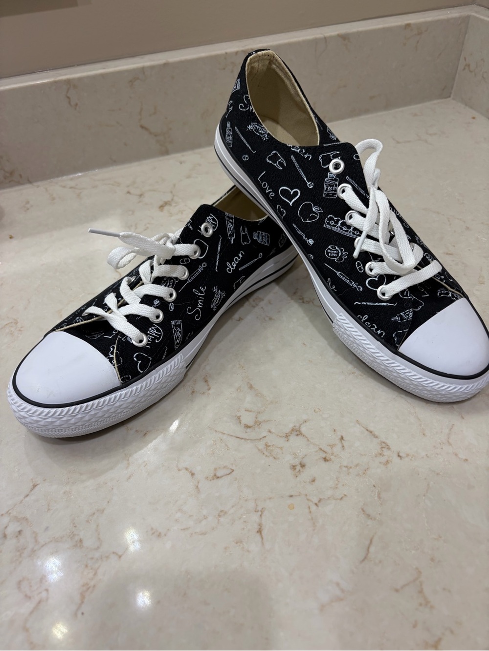 Women’s Dental themed tennis shoes.